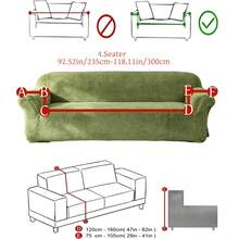 1 Buah Sarung Sofa Katun Lembut Kationik Anti Kotoran dan Tahan Hewan Peliharaan, Jacquard Mewah Timbul dengan Pola Daun Besar Sederhana, Palet Warna Beragam, Tebal, Gaya Musim Gugur/Musim Dingin, Cocok untuk Sofa 1/2/3/4 Dudukan - hijau rumput - View 14