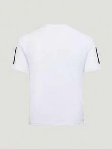 Adidas 男士 TR-ES TEE 3S M 短袖針織無領T恤 TKU8727 - 黑與白 - 查看 3
