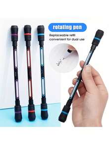 4PCS Set Multiple Constellation Rotating Balance Spin Pens, Anti-Slip Anti-Vibration Fingertip Spin Pens, Stress Relief Stationery For Teenagers And Students, Cool Balance Spin Pens, Stress Relief Fingertip, 0.5mm Writable Neutral Pens, Suitable For Student Campus Competition Use - Multicolor - View 2