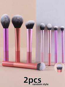 Juego completo multifuncional de brochas de maquillaje: brocha para polvo, brocha para rubor, brocha para base, brocha para sombras de ojos, brocha para difuminar, brocha para contorno - Multicolor - Ver 10