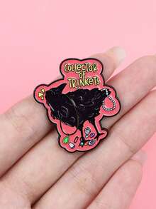 COLLECTOR TRINKETS Enamel Pin Black Crow Brooch Lapel Pins Badge On Backpack Clothing Accessories Punk Jewelry Friends Gifts - Multicolor - View 7