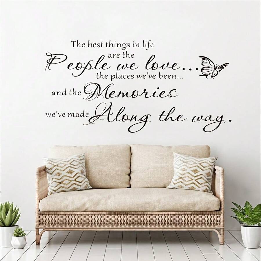 Vinyl Wall Decals For Home Decor, PVC Stickers For Living Room And Bedroom, Interior Design, The Most Beautiful Things In Life - C - View 1