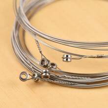 6 Pcs/Set Electric Guitar Strings, Nickel Plated Steel Guitar String Set With High Carbon Steel Core For Electric Guitar Replacement, Practice And Beginner Use - Multicolor - View 6