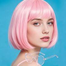 High-Color Short Bob Wig, Holiday Fun Cosplay Party Series Ball Costume Accessory Hairpiece, Women's Daily Wear Fashion Elegant Basic Style Wig - Multicolor - View 17