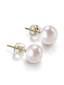 1 par de pendientes de botón de perla falsa de moda, diseñados para mujeres, adecuados para bodas, compromisos, fiestas de aniversario, regalo del Día de San Valentín - 1# - Ver 4