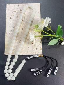 1 buah Tasbih Muslim Akrilik 45 Butir, Tasbih Rumbai Anyaman Blok Warna, Pembelian Grosir Aksesori Peringatan Hari Raya untuk Teman dan Keluarga - MultiWarna - View 2