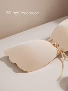 1pc Invisible Strapless Adhesive Bra, Seamless Push-Up Bra, Reusable, Suitable For Dresses - Multicolor - View 7