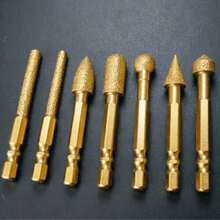 7pcs Heavy Duty Diamond Grinding Heads - Professional Grinding, Polishing And Carving Tools With 6mm Shank - Suitable For Cast Iron, Concrete, Stainless Steel, Marble, Stone! - Gold - View 11