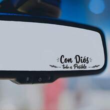 Be With God, Everything Is Possible Spanish Faith Sticker, Car Rearview Mirror Decal- Suitable For Cars, Laptops, Trucks, Motorcycles, Computers, And Phones- Perfect Holiday Gift - A - View 7