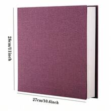 DIY 相册，带自粘磁性剪贴簿相册，不同尺寸（3x5、4x6、5x7、6x8、8x10、8.5x11、11x10.6 英寸），40 页亚麻封面相册，带金属笔和 DIY 配件，适合返校 - 紫色 - 查看 2