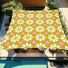 1pc Mandala Geometric Print Square Sun Shade Sail, Suitable For Yard, Pool, Villa Courtyard, Outdoor Leisure Area, Outdoor Sun Shade Sail, Beach Umbrella, Outdoor Sun Shade Cloth, Beach Canopy, Beach Tent, Patio Sun Shade, Outdoor Gazebo, Gazebo - Bohemia C - View 48