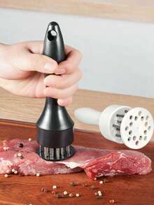 Alat Pelunak Daging Jarum Stainless Steel, Peralatan Dapur Profesional untuk Melunakkan dan Memasak BBQ, Memarinasi, Steak, Daging Sapi dan Unggas, Aksesori Dapur - View 4