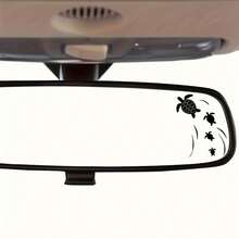 Cute Turtle Swimming In The Ocean Rearview Mirror Sticker, Suitable For Cars, Motorcycles And More - 1 - View 5