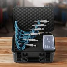 6 PCS Micrometer Set, 0-1"/1-2"/2-3"/3-4"/4-5"/5-6" Machinist Outside Micrometer, Precision 0.0001 Accuracy, Professional Machinist Tools With Protective Case, For Metalworking & Engineering - 6 PCS - View 1