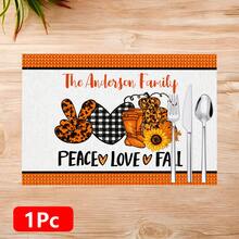 1pc/4pcs/6pcs/8pcs, Home Decor, Pumpkin Pattern Printed Linen Placemats, Suitable For Dining Table, All-Season Decorative, Washable, Kitchen & Dining Room Supplies, Table Mats, Coasters, Kitchen Dining Table Placemats, Home Goods - Multicolor - View 14