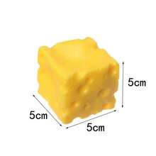 1pc Giant Cheese Cube Stress Ball, Large Size Malleable Squeeze Ball, Non-Bouncing Decompression Toy, ASMR Sensory Anti-Stress Christmas Gift - A - View 11