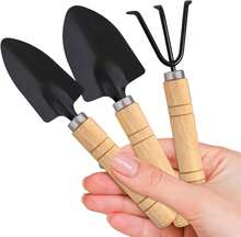 Juego de 3 miniherramientas de jardinería, kit de jardinería con pala pequeña para el cuidado de plantas en maceta de interior y jardinería doméstica. - 1 juego - Ver 6