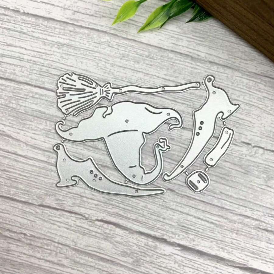 Magic Hat Metal Die-Cutting And Embossing Template Tool For DIY Scrapbooking, Cardmaking, And Album Decoration - Silver-white - View 1