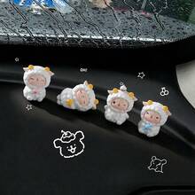 1件迷你可愛小羊桌面擺飾，汽車儀表板與電腦螢幕裝飾，蛋糕裝飾小雕像，適合女性的甜美禮物 - 小羊咩咩 - 查看 3