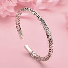 1pc Vintage Totem Alloy Bracelet For Men - Silver - View 1