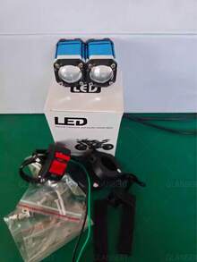 GLANBERT 12-80V 摩托車輔助頭燈 LED 聚光燈，額外聚光燈，通用於電動摩托車/自行車 - 對裝+開關 - 查看 15