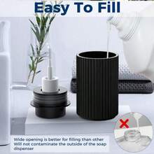 Striped Design Toothbrush Cup Foaming Soap Dispenser, Bathroom Countertop Hand Wash Foaming Dispenser - Multiple Styles - View 7