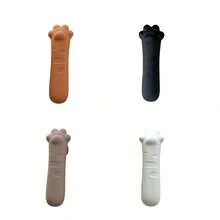 1/4pcs Cute Minimalist Anti-Static High Elastic Silicone Door Handle Protective Covers, 3D Cat Paw Decoration, Non-Slip Cushioning, Suitable For Entry Door, Bathroom And Window Handles, Home Renovation - Multicolor - View 6