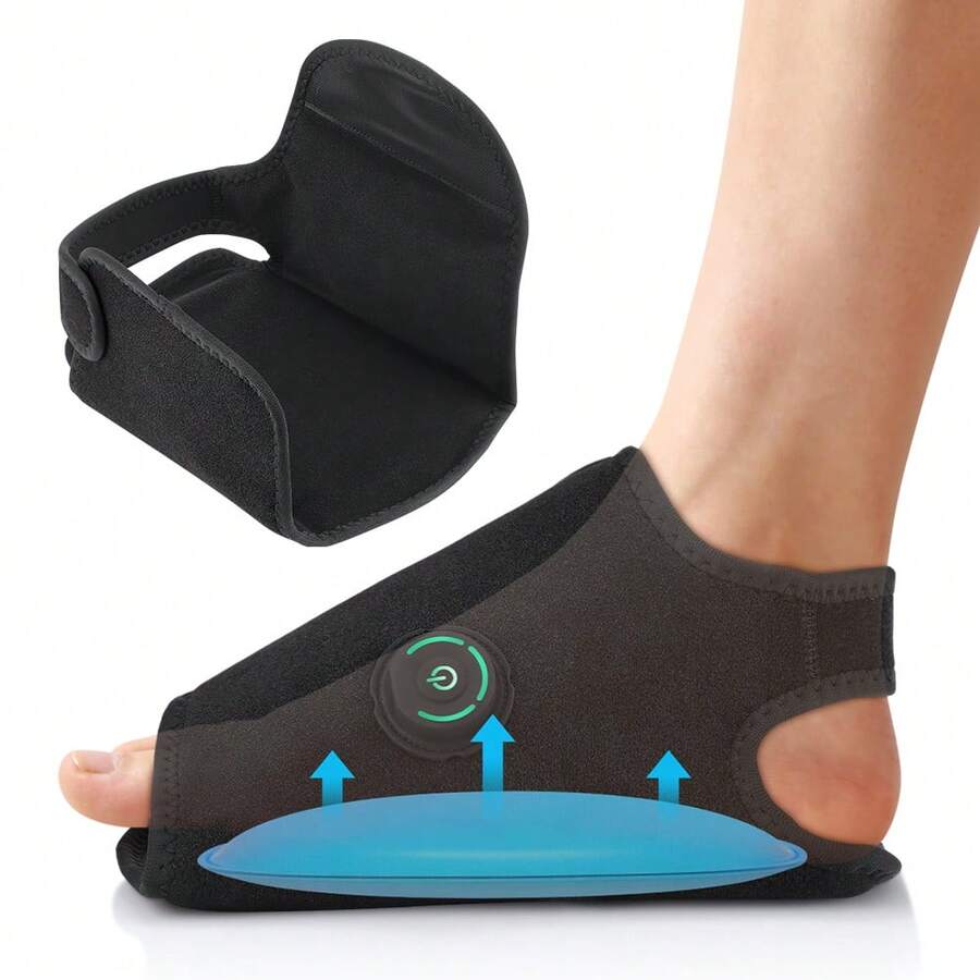 Hailicare Electric Foot Massager, Portable Air Pressure Foot Massage Machine, 3 Modes, Adjustable Height Massage Nodes, Type-C Charging, 2000mAh Battery, Home And Travel Foot Relaxation Device - Black - View 1