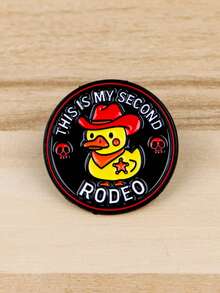 THIS IS MY SECOND RODEO Alfiler de esmalte Broche de pato lindo Pines de solapa Insignia Accesorios de ropa Joyería de animales Regalos - Multicolor - Ver 4