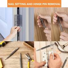 2 Packs Spring Dual Head Punch Set 5000PSI Hammerless Center Punch Nail Setter, Anti-Rust Metal Locator Marking Punch Tool For Wood Metal Glass Plastic DIY Hand Repair Tools - Central Thrust - View 4