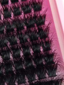 140 Pcs Individual Lashes Natural Eyelashes Clusters D Curl Soft Cluster Lashes 160D 8-16mm Mixed Lengths Russian DIY Lash Extension For Festivals Parties And Dating(160D, D Curl, 8-16mm Mix)False Eyelashes Fake Lashes - View 6
