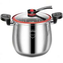 Premium Stainless Steel Non Stick Cooking Pot Large Capacity Stew And Soup Pot With Safety Lid Compatible With Induction And Gas Stoves - View 12