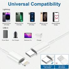 1/2/5Pcs 3.3ft/100cm Apple Cable Type C To Lightning Fast Charging Data Cable Compatible With IPhone 14 13 12 11 Pro Max XR XS X 8 7 6 Plus SE/ High-Efficiency Data Transfer Cable - White - View 10