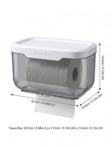 Soporte para pañuelos a prueba de agua montado en la pared con cajón, adecuado para el baño, dispensador de papel higiénico autoadhesivo, caja de pañuelos multifunción con estante de almacenamiento superior, para el hogar y el baño, accesorio comercial, accesorio de limpieza del hogar - Multicolor - Ver 11