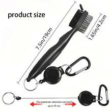 Cepillo de doble cara para palos de golf, accesorio de golf conveniente, cepillo de limpieza para cabeza de putter y hierros - Multicolor - Ver 4
