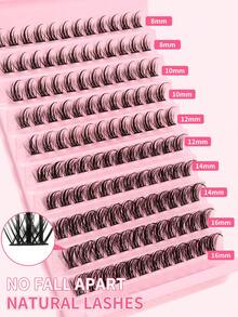 120 piezas de pestañas postizas de un solo racimo con curvatura C, pestañas postizas de un solo filamento segmentadas DIY, extensiones de pestañas de un solo filamento puntiagudas, racimos de pestañas, pestañas postizas de un solo filamento, pestañas postizas - C - Ver 3