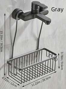 1pc - Bathroom Hanging Storage Rack/Basket - Suitable For Organizing Shampoo, Body Wash And Other Toiletries, Essential Bathroom Accessory, Applicable For Bathroom, Kitchen, Sink, Outdoor Sink. Back To School Essential - Multicolor - View 4
