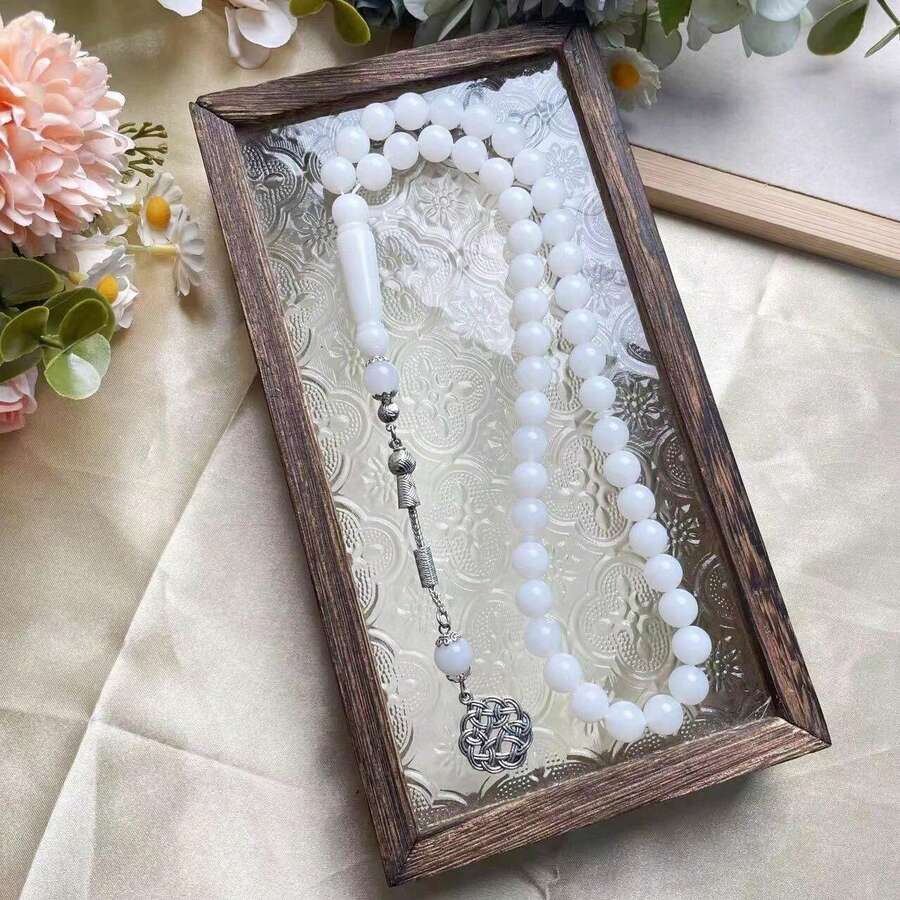 45顆亞克力糖果色珠飾女士手鍊式念珠 - 彩色 - 查看 1