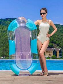 1 pieza Flotador inflable de malla transparente, hamaca de agua plegable, silla flotante cómoda de malla transpirable, múltiples colores macaron disponibles, juguete de relajación de verano de PVC duradero, regalo adecuado para adultos - Multicolor - Ver 1