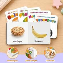 My First Learning Library Children's Reading Game Book, First Words Picture Board Book Set, Covering ABC, Animals, Flowers, Household Items And Transportation Learning - My First Learning Library - View 6