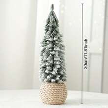 Miniature Realistic Nordic Style Christmas Tree | Holiday Desktop Decoration | Fluffy & Lifelike | Winter Snowy Scene Ornament | Enhance Festive Atmosphere, Living Room Decor, Christmas Decoration - Multicolor - View 16