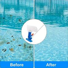 Pool Cleaning Vacuum Jet Tool With Pole Set, Vacuum Head Accessory Without Pole, Swimming Pool Vacuum With Surface De-Fogging Function, Swimming Pool Maintenance Kit, Suitable For Swimming Pools, Fountains, Compact Swimming Pool Vacuum Jet, Includes Debris Bag And Pole, Lightweight Swimming Pool Maintenance Tool - A - View 3