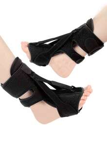 1pc Adjustable Night Splint For Plantar Fasciitis And Foot Drop - Elastic Support Comfortable Fit, One Size Fits Most - Multicolor - View 3