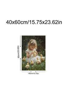 1pc Goose Girl Prints, Rustic Farmhouse Moody Girl With Ducks Painting,Shepherdess Lamb Art, Ideal Gift,Suitable For Bedroom,Living Room,Office,Wall Arts,Wall Decor,Home Decor,Room Decor,Canvas Wall Art,Posters, Wall Art With Frame, Optional Frame ﻿ - 1PCS - View 29
