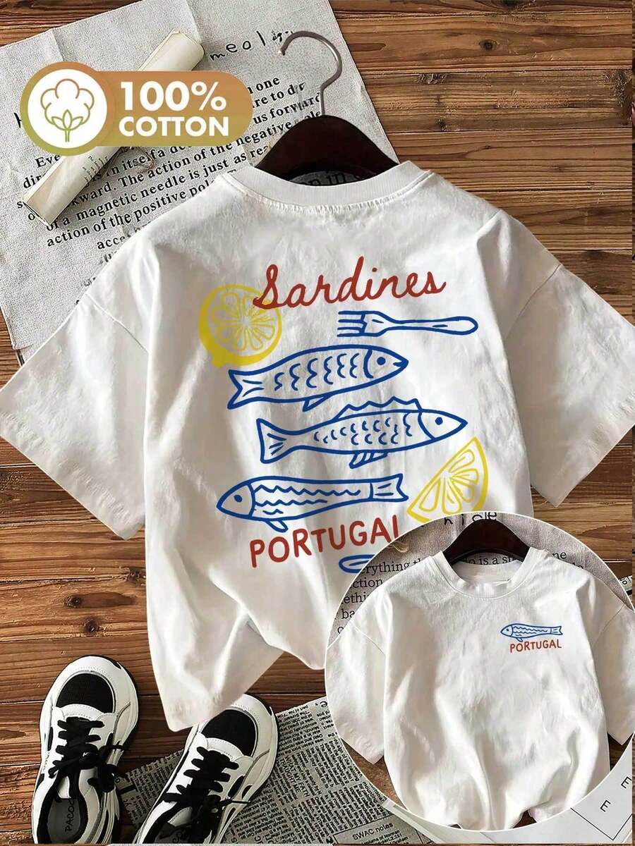 Summer Casual Women's Top, Star THE BRIDE EST Print, Retro Pure Cotton Short Sleeved T-Shirt, Casual Street Pattern Short Sleeved T-Shirt - 白色3 - 查看 1