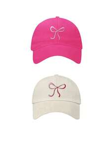 1/2 piezas Gorra de béisbol con coleta para mujer, gorra casual con moño desordenado, gorra ligera puntiaguda, gorra de sol de moda, adecuada para deportes al aire libre & uso casual diario - Gorro de pajarita - Ver 19
