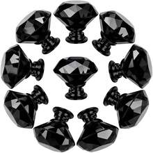 10 buah Kenop Kabinet Kristal, Kenop Laci Kaca Berlian dengan Sekrup, Cocok untuk Meja Rias, Dapur dan Kamar Mandi, (Perak, Hitam, Merah Muda, Emas, Hitam Semua) - 10 bungkus - View 13
