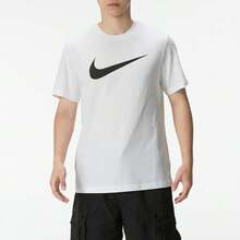 Nike Swoosh Large Logo Casual Retro Sporty Comfortable Breathable Crew Neck Short Sleeve T-Shirt Men's White - White - View 3