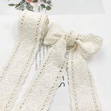 1/5碼刺繡蕾絲飾邊布帶，寬4.5cm，適合縫紉、DIY衣飾配件、腰帶、家居布料、居家裝飾、禮物包裝及初學者縫紉 - 多色E - 查看 3
