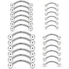 32pcs Lip Rings Jewelry Lip Bar, Snake Bite Piercing 16g Spiral Earrings, Daisy Ear Cuff Cartilage Earrings, Surgical Steel Piercing Jewelry Unisex - 32 Piece Set - View 16